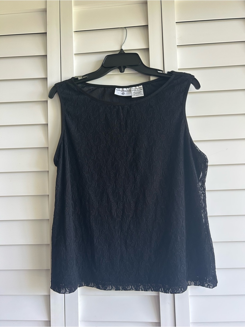 kathy ireland Black Lace Sleeveless Camisole
